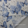 Good Design Butterfly Pattern T/C 65/35 Weft Knitted Printed Single Jersey Fabric For T-Shirt/Blouses/Dress